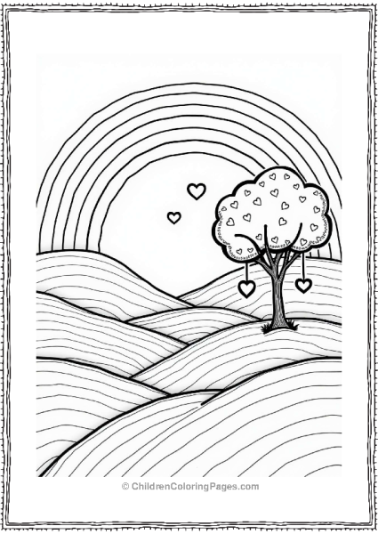 Rainbow Over Rolling Hills Free PDF Printable