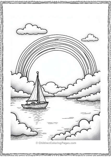 Rainbow Over Serene Lake Free PDF Printable