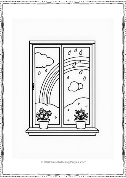 Rainbow Through A Cheerful Window Free PDF Printable
