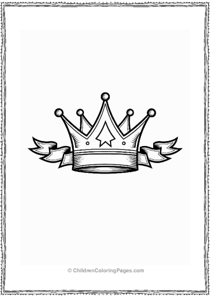 Regal Crown With Banners Free PDF Printable