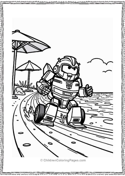 Rescue Bots Bumblebee Beach Race Free PDF Printable