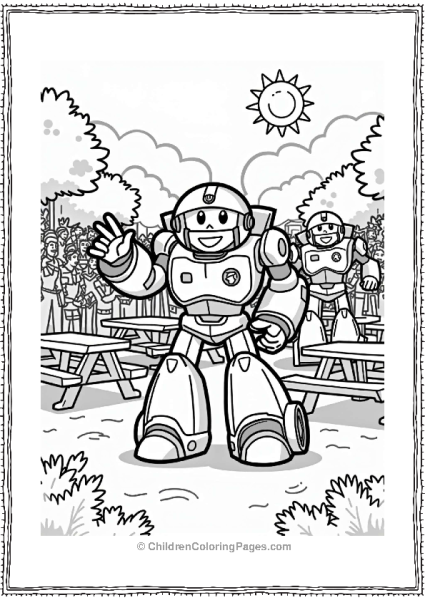 Rescue Bots Heatwave And Friends At Community Celebration Free PDF Printable