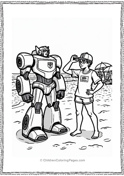 Rescue Bots Heatwave And Lifeguard At The Beach Free PDF Printable