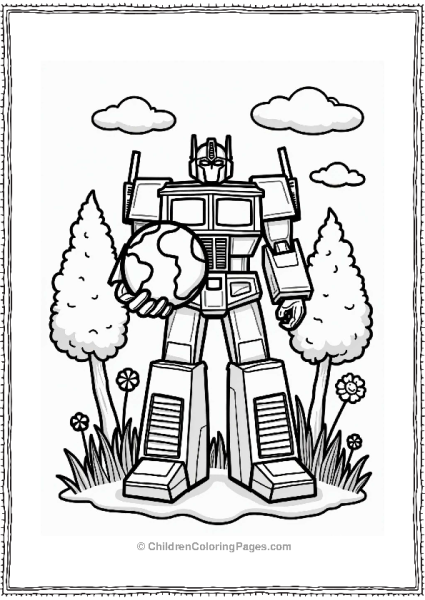 Rescue Bots Optimus Prime Caring For The Planet Free PDF Printable