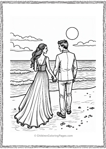 Romantic Beach Wedding At Sunset Free PDF Printable