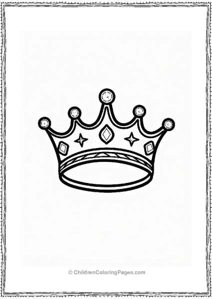 Royal Crown With Floral Patterns Free PDF Printable
