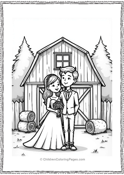 Rustic Barn Wedding Scene Free PDF Printable