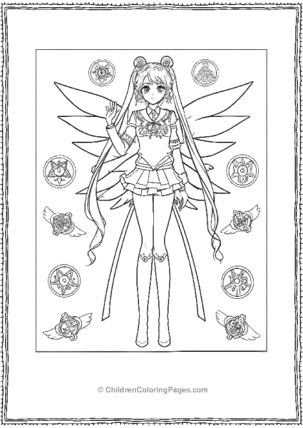 Sailor Moon Manga Style Free PDF Printable
