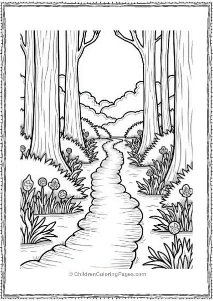 Scenic Forest Path In Summer Free PDF Printable