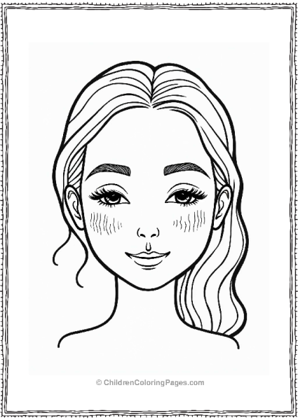 Serene Woman With Natural Makeup Free PDF Printable