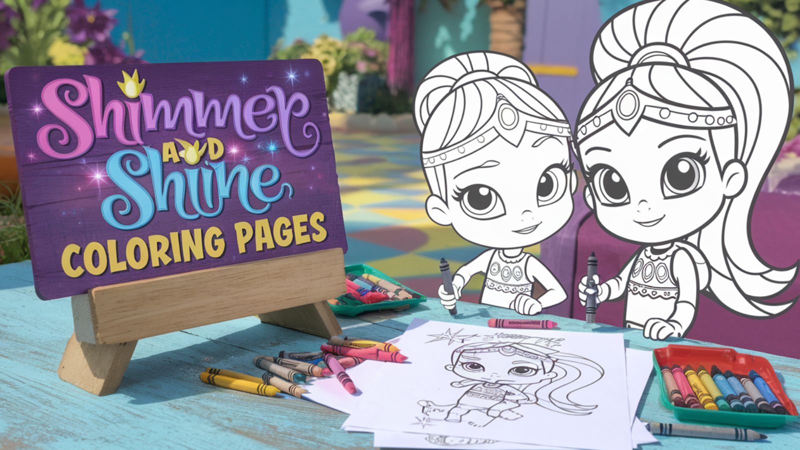 Shimmer And Shine Coloring Pages – Free PDF Printables 🧞‍♀️💕🌈