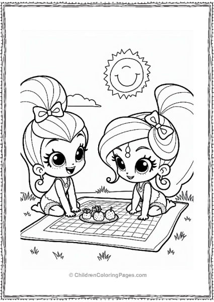 Shimmer And Shine Leahs Picnic With Friends Free PDF Printable