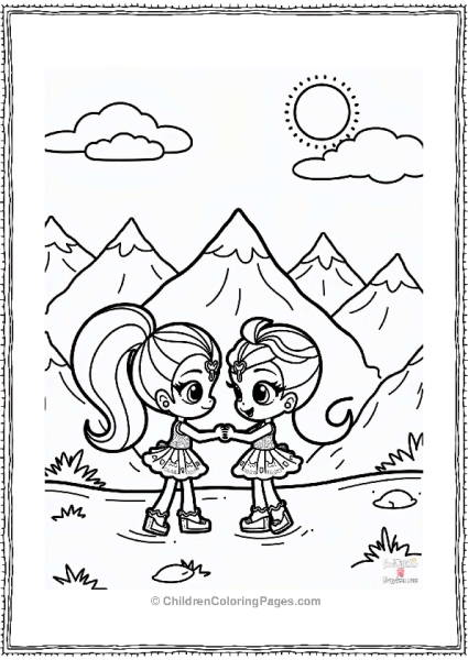 Shimmer And Shine Shimmer And Shine Admiring Mountains Free PDF Printable