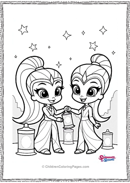 Shimmer And Shine Shimmer And Shine At The Festival Of Lights Free PDF Printable