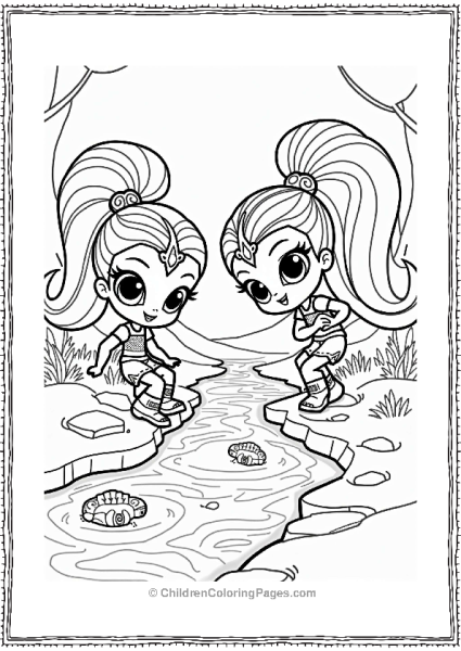Shimmer And Shine Shimmer And Shine By A Glowing Stream Free PDF Printable