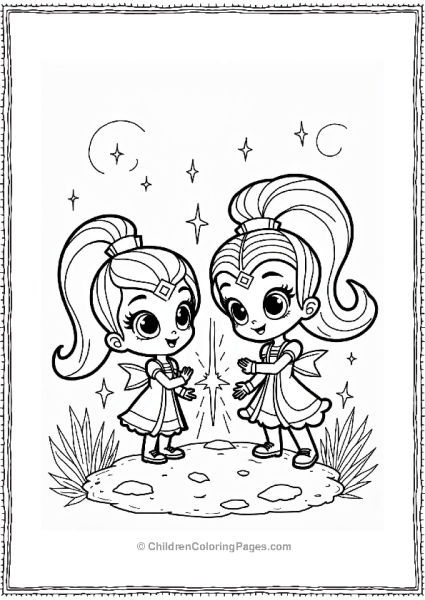 Shimmer And Shine Shimmer And Shine Casting A Colorful Spell Free PDF Printable