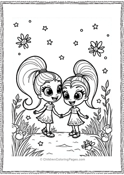 Shimmer And Shine Shimmer And Shine Chasing Fireflies Free PDF Printable
