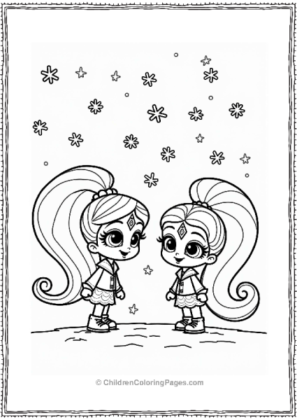 Shimmer And Shine Shimmer And Shine Create A Magical Snowstorm Free PDF Printable