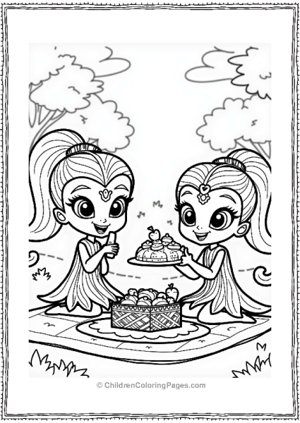 Shimmer And Shine Shimmer And Shine Picnic Celebration Free PDF Printable