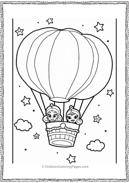 Shimmer And Shine Shimmer And Shines Balloon Ride Under Stars Free PDF Printable