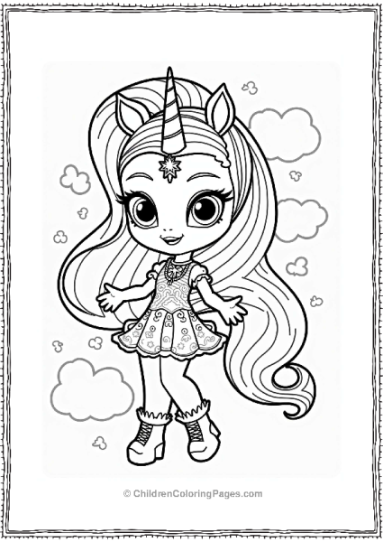 Shimmer And Shine Shimmer As A Sparkly Unicorn Free PDF Printable