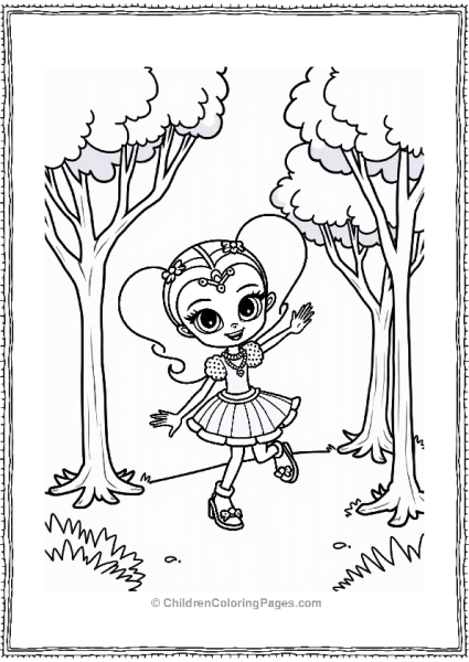 Shimmer And Shine Shine Dancing Among Whimsical Trees Free PDF Printable