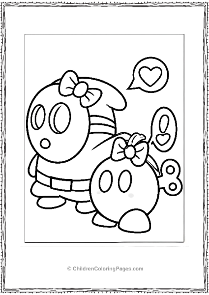 Shy Guy And Partner With Love Free PDF Printable