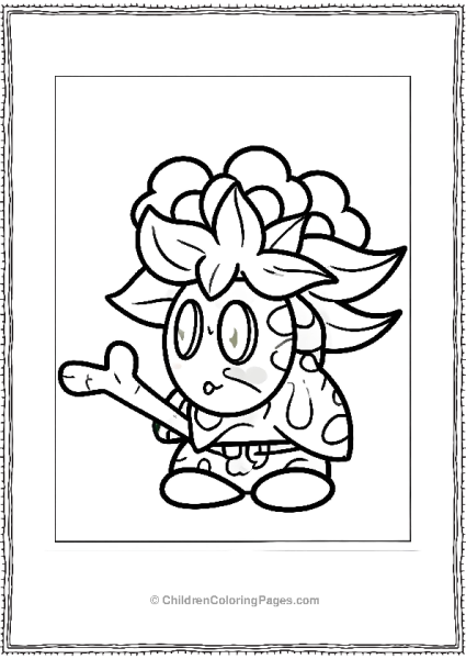 Shy Guy Cartoon Plant Character Free PDF Printable