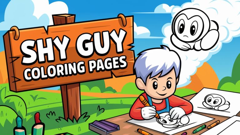 Shy Guy Coloring Pages
