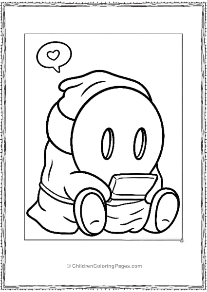 Shy Guy Playing Game Free PDF Printable