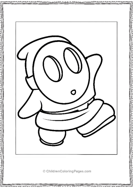 Shy Guy Wearing Mask Free PDF Printable
