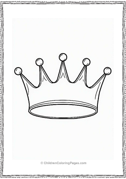 Simple Royal Crown For Kids Coloring Free PDF Printable