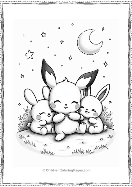 Sleepy Pichu With Dreamy Animals Free PDF Printable