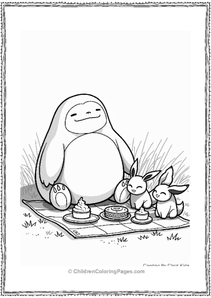 Snorlax And Friends Picnic Free PDF Printable