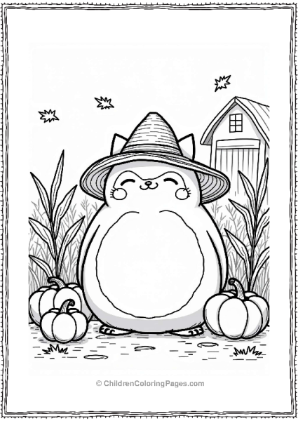 Snorlax At The Harvest Festival Free PDF Printable