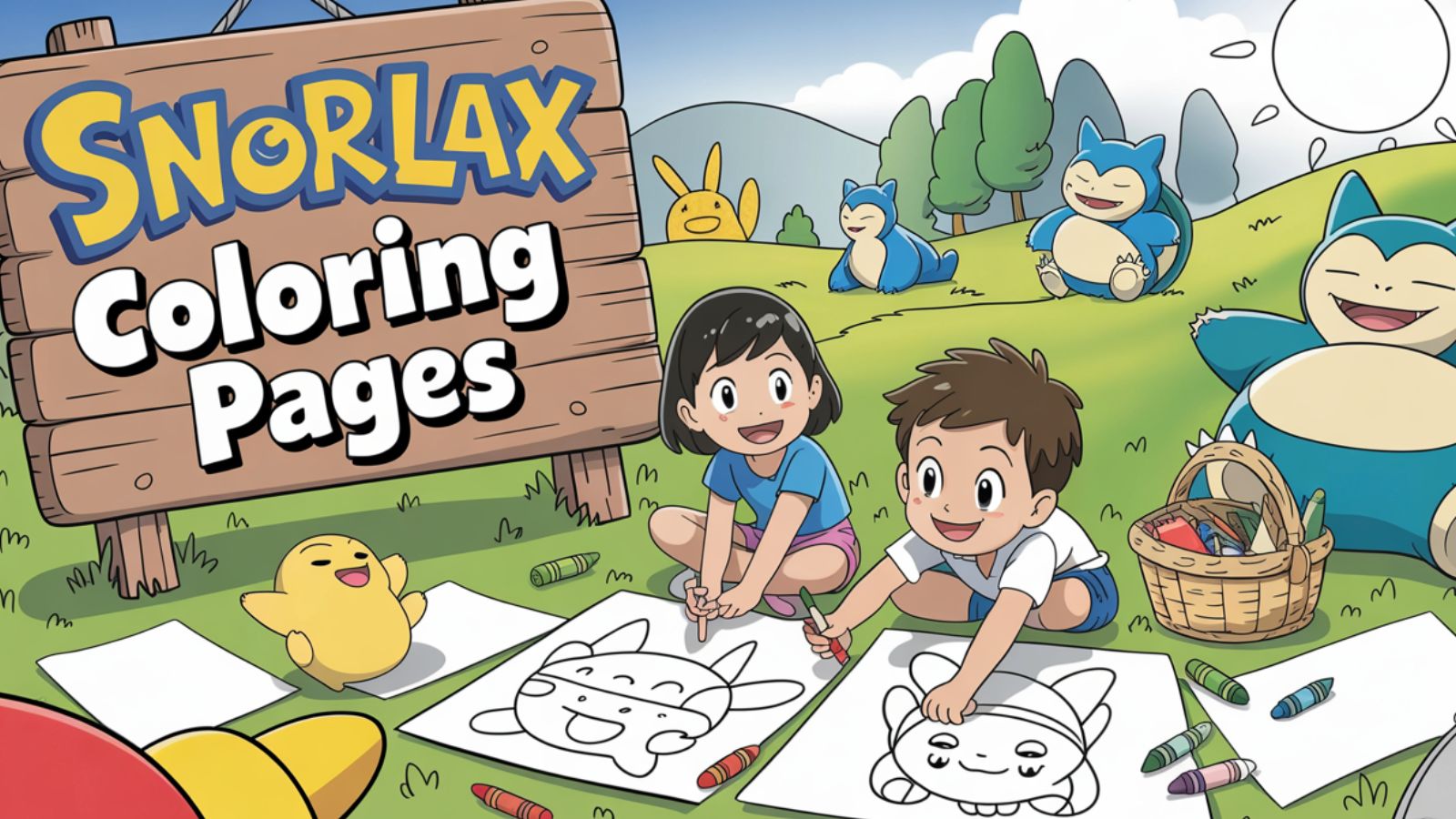 Snorlax Coloring Pages – Free PDF Printables 🍃😴💤