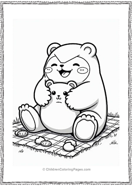 Snorlax Hugging A Teddy Bear Free PDF Printable