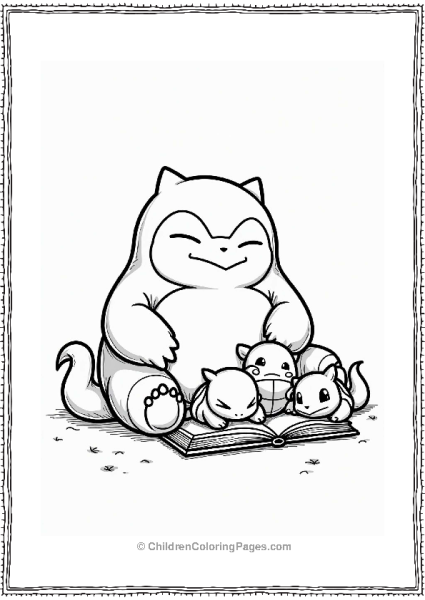 Snorlax Reading With Friends Free PDF Printable