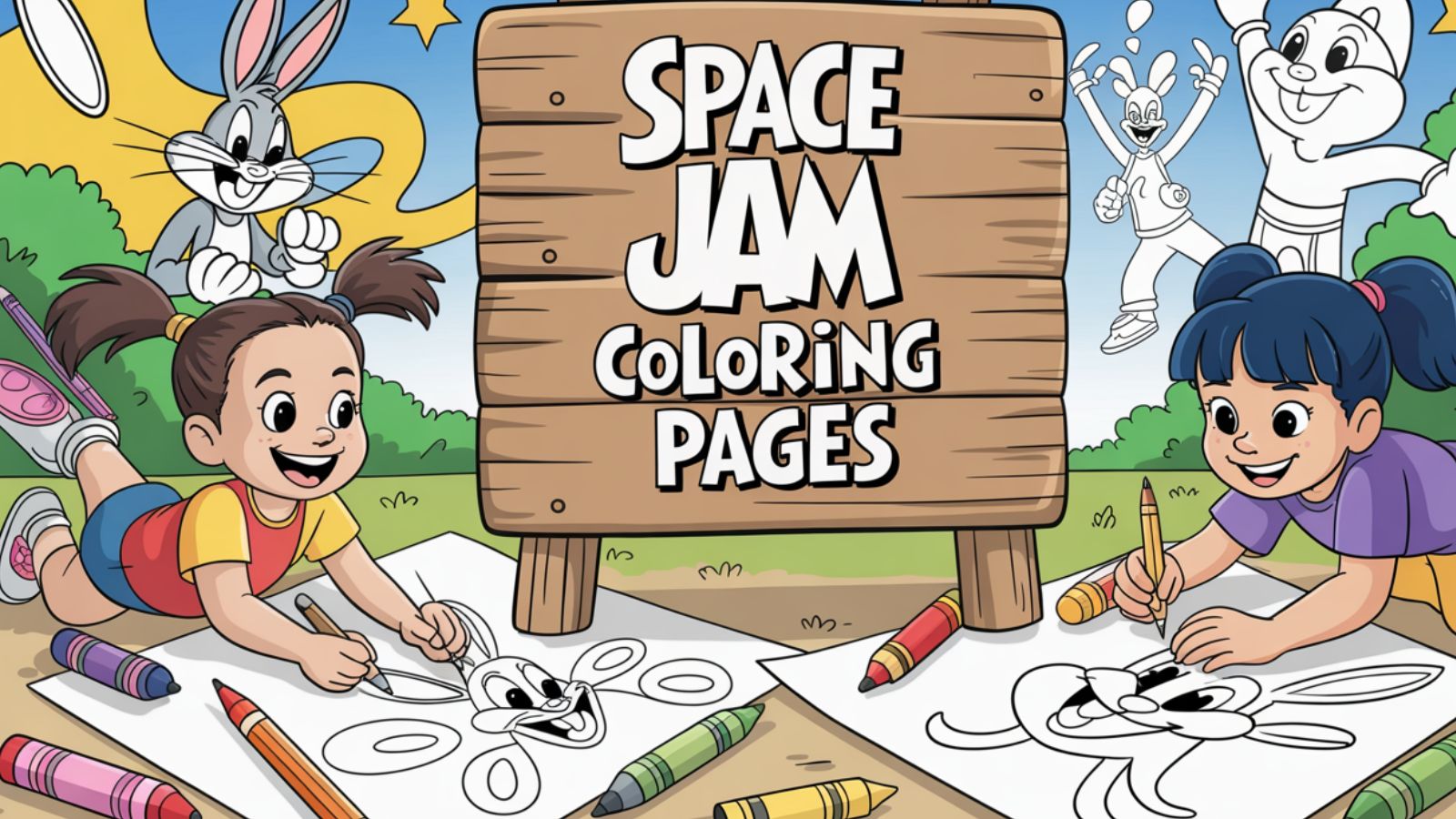 Space Jam Coloring Pages – Free PDF Printables 🏀🎬🌌