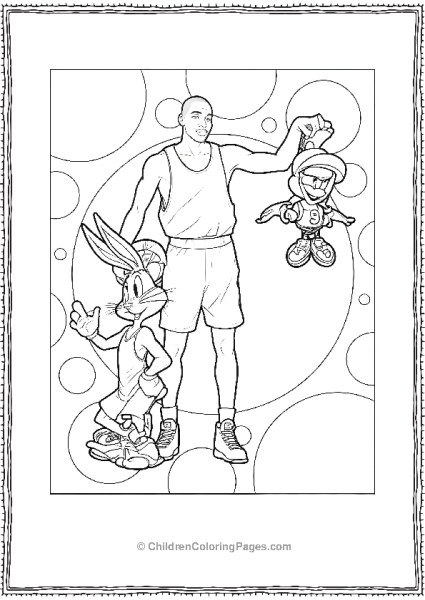 Space Jam Michael Jordan With Bugs Bunny And Marvin The Martian Free PDF Printable