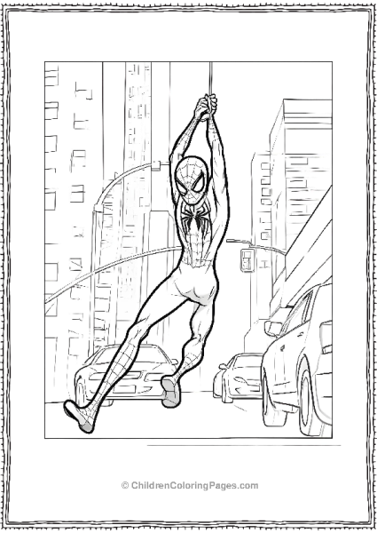 Spiderman Hanging From Web With Miles Morales Free PDF Printable