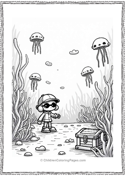 Splatoon Character Underwater Exploration Free PDF Printable