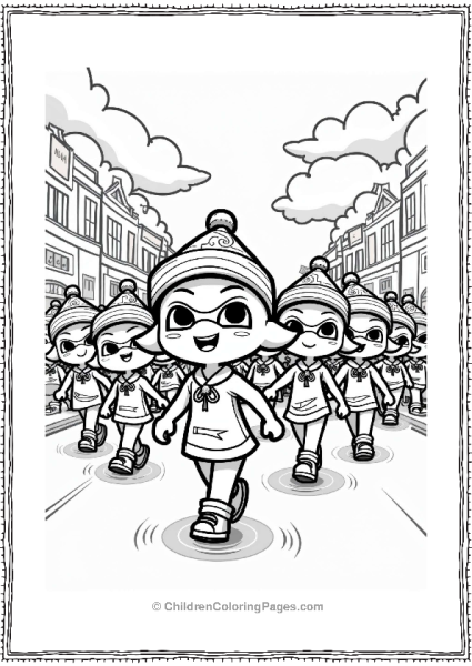 Splatoon Festival Parade With Inklings Free PDF Printable