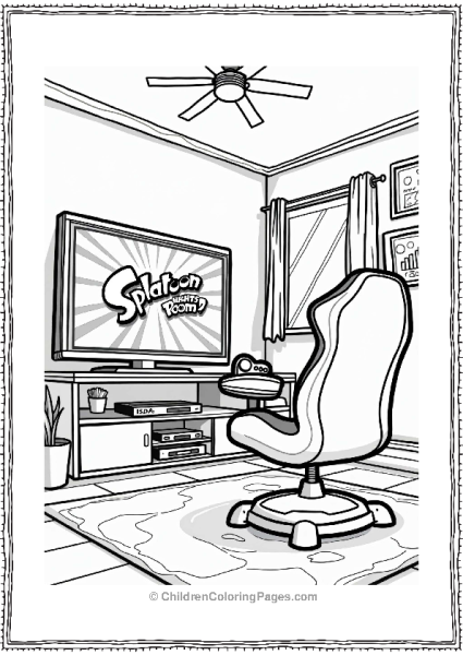 Splatoon Gamers Room Scene Free PDF Printable