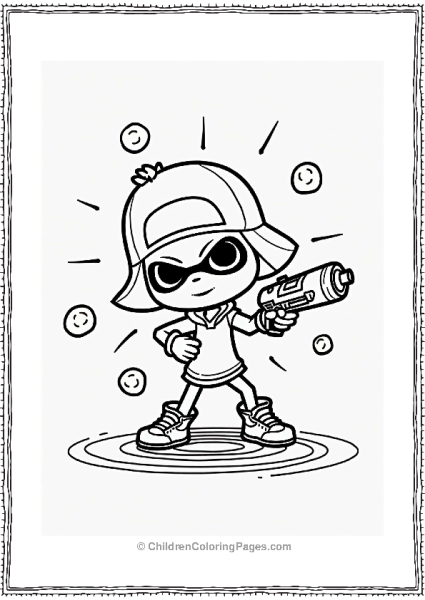 Splatoon Inkling Charger Stance Free PDF Printable