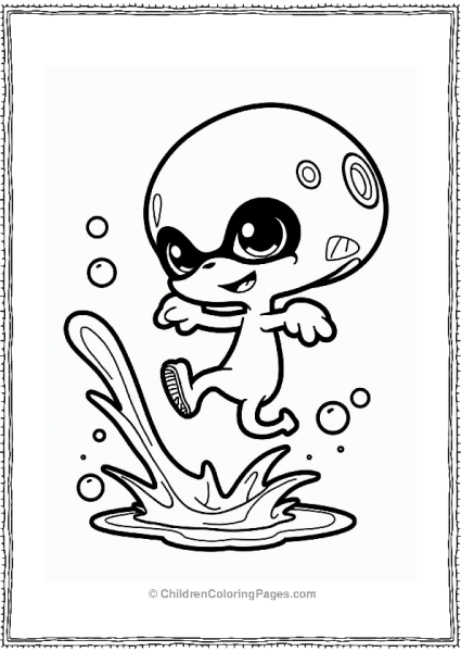 Squid Jumping Into Action Free PDF Printable