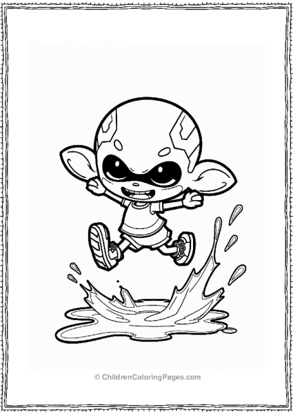 Squid Kid Mid Splash Action Free PDF Printable