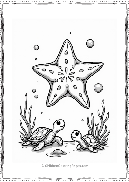 Starfish Crystal With Sea Turtle Free PDF Printable