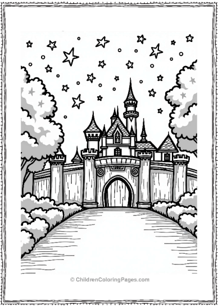 Starry Night At Disneyland Entrance Free PDF Printable