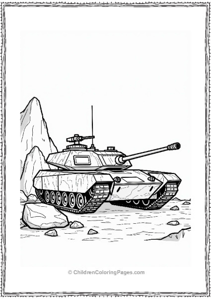 Stealth Tank With Camouflage Pattern Free PDF Printable